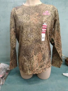 Mossy Oak BRUSH Camo Ladies long sleeve T Shirts - Lightweight Hunting Shirts - Picture 1 of 9