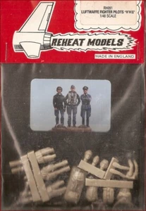 Aufwärmen Modelle Zweiter Weltkrieg deutsche Luftwaffe Kampfpiloten (3er Set) 1/48 Modellbausatz - Bild 1 von 1