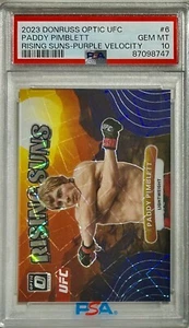 2023 Paddy Pimblett Donruss Optik UFC aufgehende Sonnen lila Geschwindigkeit #28/59 PSA 10 - Bild 1 von 7