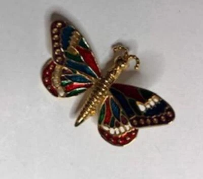 Broche prendedor 674 Premier designs esmalte dorado mariposa con alas articuladas Foto 1 de 2