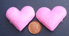 2 Hand Made Pink Heart Shape Cushions Tumdee Dolls House Miniature Accessory