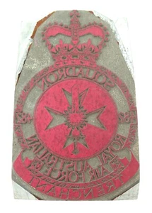 RARE Pre 1992 RAAF 482 Squadron Solid Metal Printers Die, Mold, Logo. - Picture 1 of 5