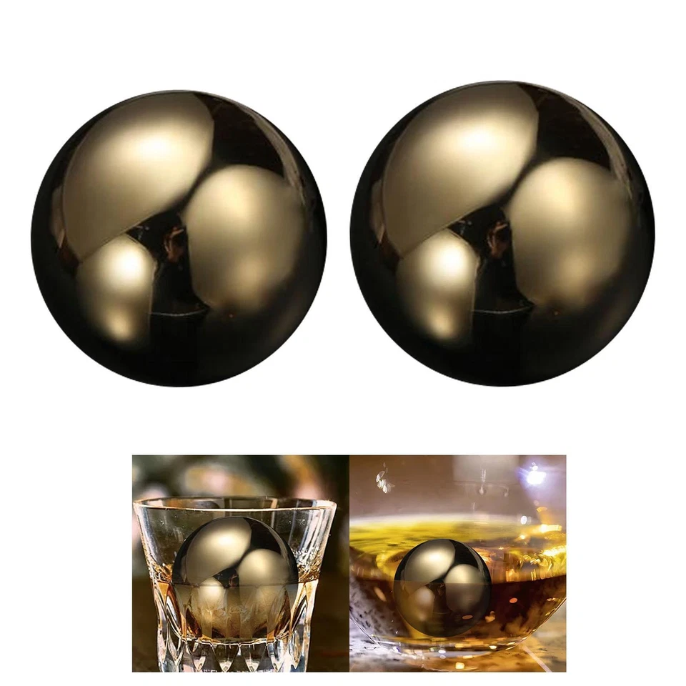 Stainless Steel Reusable Ice Cube Whisky Ball Easy to Use Spherical Beverage - Image 1 of 4