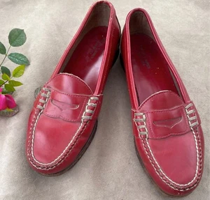 Vintage Ralph Lauren Womens Sz 10B Loafer Red - Picture 1 of 5