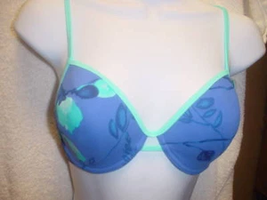 Le Mystere 2121/321 2 piezas natación 34D/mediana flor azul nuevo con etiquetas - Imagen 1 de 7