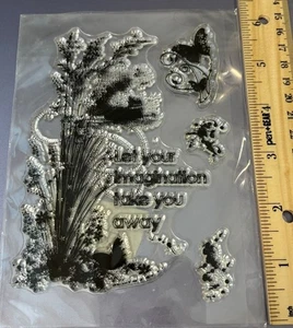 Clear Stamp, flowers, plants, butterflies, creativity, imagination, card making, - Picture 1 of 2