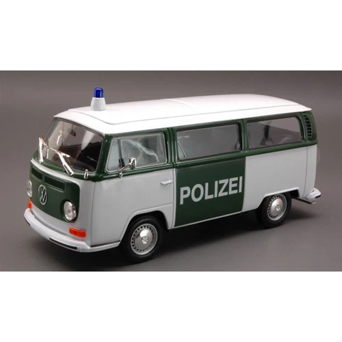 VW T 2 BUS 1972 POLIZEI 1:24 Welly Forze dell'Ordine Nouveau modèle - Photo 1/1