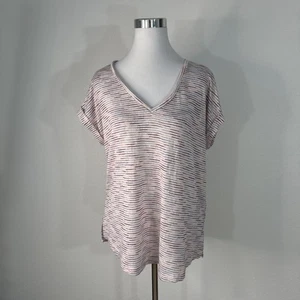 Collection By Bo-beau Top Women's XL Short Sleeve Striped Blouse Knit  Career - Picture 1 of 13