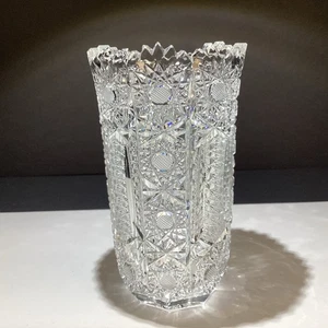 Amerikanische Kristallvase im Brillantschliff "Queen Lace" - Bild 1 von 10