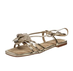 Alma En Pena Sandali Bassi Alla Schiava Oro - Taglia 39 Scarpe Donna Sandali - Imagen 1 de 3