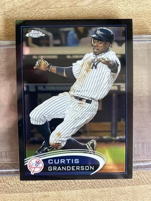 2012 Topps cromo negro refractor Curtis Granderson/100 New York Yankees #60 Foto 1 de 2