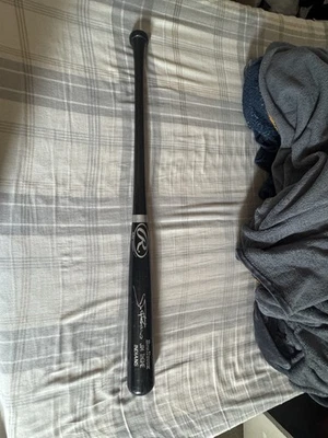 Bate de béisbol de madera firmado por Jim Thome Rawlings 34 pulgadas indios Foto 1 de 4