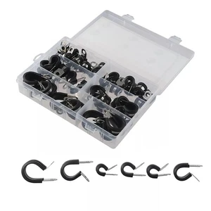 Wire Cable Clamps Stainless Steel Wiring Pipe Assortment Kit 52 Piece DIY Tools - Imagen 1 de 22