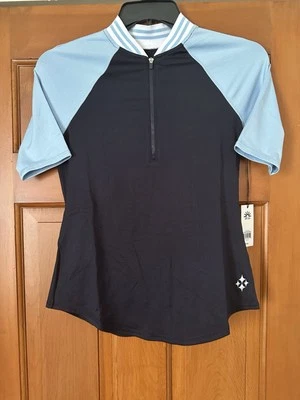 Camisa para mujer Jofit manga 1/2 rayas acanalada talla XS ¡Nueva! Foto 1 de 4