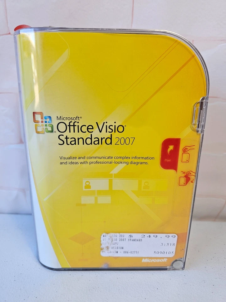 Microsoft Visio Standard 2007 PC New Sealed Skew D86-02751 Made in Puerto Rico - Image 1 of 4