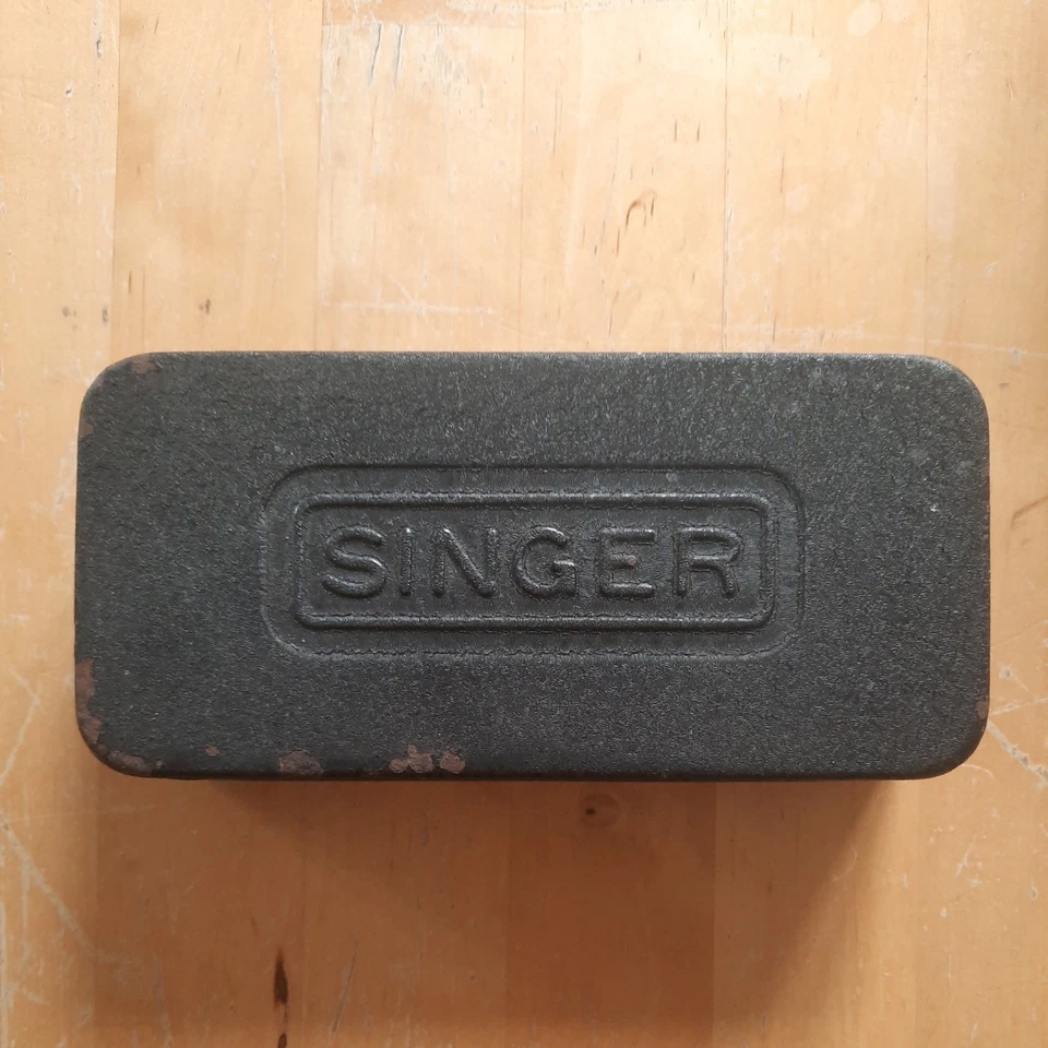 Vintage Singer Sewing Machine Parts In Metal Case Box With Access - Image 1 of 4
