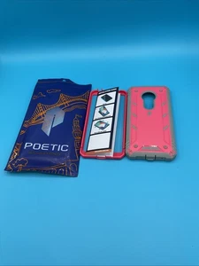 Estuche resistente Poetic Moto G6 Play 2019. rosa/negro, B07K82Y7R5. caja abierta - Imagen 1 de 8