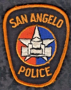 San Angelo Texas Polizei Vintage Aufnäher -- garantiert authentisch 3" x 3-1/2" - Bild 1 von 2