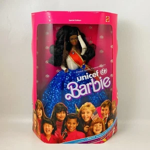 🌟Unicef AA African American Barbie Puppe, Vintage 1989 Mattel 4770, Neu - Bild 1 von 6