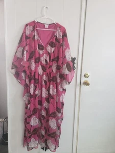 women's size 4x Massey pink floral maxi dress - Picture 1 of 4