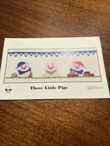 SMOCKING PLATE Three Little Pigs (Crosseyed Cricket Designs) - Picture 1 of 1