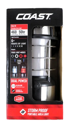 COAST EAL18 Storm Proof Portable Area Light 460 Lumens 4 Modes Camping Lantern - Image 1 of 4