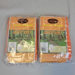 Cordova Blaze Orange Safety Vest Hunting Style CV18 Lot of 2 - Picture 1 of 6