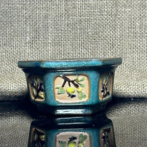 Unique Bonsai tree pot, handmade cactus pot , 6 sided picture frame, size 3.5" - Picture 1 of 11