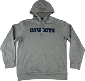 Nike Dallas Cowboys Hoodie Mens Large Gray NFL Football Therma Fit Pullover - Picture 1 of 8