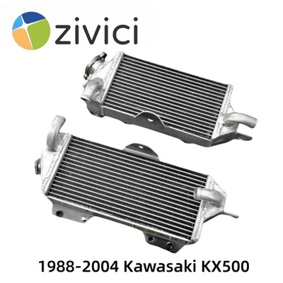Radiador de aluminio para Kawasaki KX500 KX 500 1988-2004 1998 2003 KX250 1988 1989 Foto 1 de 4