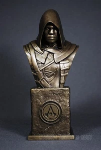 CUSTOM SCULPTED INSPIRED BY ADEWALE ASSASSIN'S CREED FAUX BRONZE BUST STATUE - Picture 1 of 12