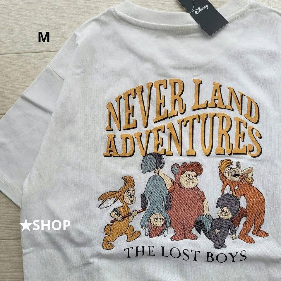 Disney Peter Pan Lost Kids Lost Boys Embroidered Short Sleeve T-Shirt M - Image 1 of 4