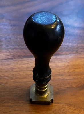 Sello de cera de aceite original Wells Fargo Express/estándar latón/madera C.H. Young Foto 1 de 4