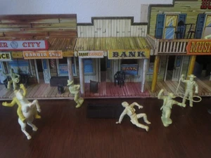 Vintage 1950er Marx Toys Roy Rogers MINERAL CITY Spielset Blech Litho Westernstadt - Bild 1 von 7