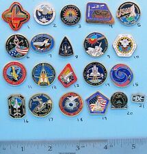 NASA enamel PIN lot of 21 vtg ISS SPACE station SHUTTLE Gemini - Group D