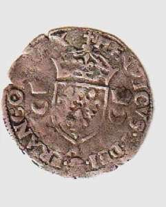 HENRI II Douzain aux croissants 1557A paris billon 2,13g - Picture 1 of 2