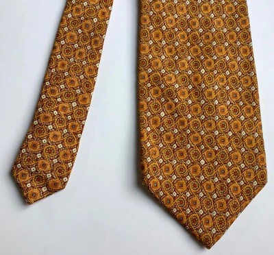 Ungaro light brown with classy print silk tie made in Italy 🇮🇹 - Image 1 of 4