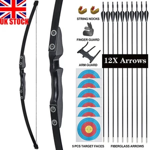 50.4" Archery Beginner Hunting Target Takedown Recurve Bow and Arrow Set 30/40lb - Picture 1 of 24