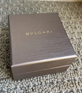 BVLGARI Empty Jewelry Gift Box 3 1/2” x 3 3/4" x 2 1/4" - With Ribbon Authentic - Picture 1 of 9