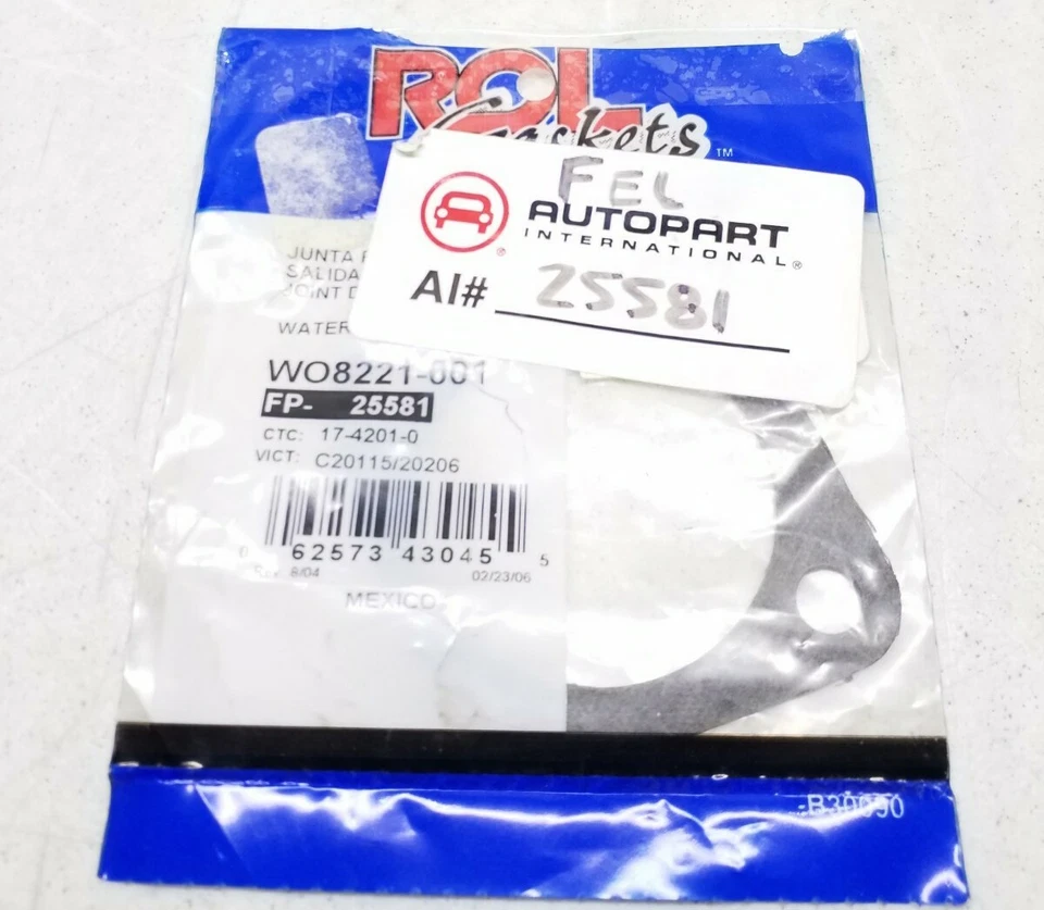 WO8221-001 Rol Gaskets Water Outlet Gasket  Free Shipping Free Returns  - Image 1 of 3