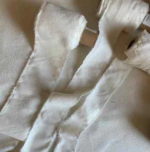 Natural White 100% Silk Noil Ribbon ( 4 Widths to choose from) - Picture 1 of 2