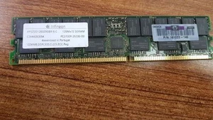 LOT OF 2 PCS. Infineon HYS72D128320GBR-6-C DDR 1GB PC-2700 RAM Memory - Picture 1 of 1