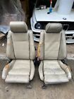 BMW E30 325is convertible  PAIR FRONT SPORT SEATS tan nature leather oem