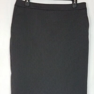 Falda lápiz negra MNG by Mango para mujer talla 12 rayas Foto 1 de 4