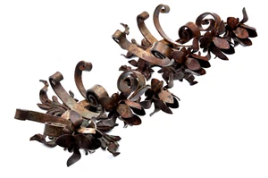 Antique pair of wall candle holders, wrought iron, castle decoration, brutalist, design - Picture 1 of 9