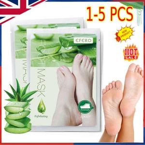 Exfoliating Foot Mask Peel Feet Removes Dead Skin Aloe Vera Socks 1 Pair EFERO