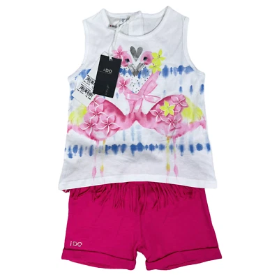 iDO Top Weste T-Shirt Hose Unterteil Shorts Set UVP £ 110 Alter 2 Designer Mädchen A216