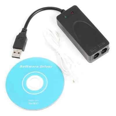 Módem de datos de fax de voz de acceso telefónico externo USB 56K con dos puertos RJ11 para Windows 7 8 - Imagen 1 de 4