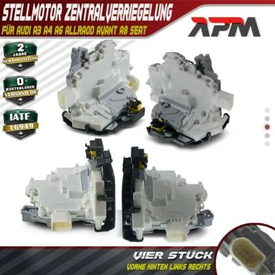 4x serratura porta attuatore anteriore posteriore L+R per Audi A3 A4 A6 Allraod Avant A8 - Immagine 1 di 4