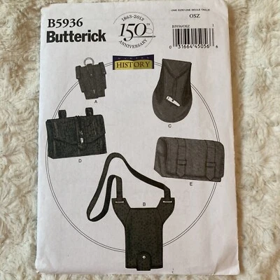 Butterick B5936 Renaissance Faire Gauntlets, Bottle Holder & Pouches UNCUT - Image 1 of 3
